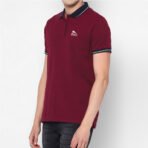Men’s Premium Polo Shirt – Maroon Cotton Polo with Contrast Collar & Embroidered Logo | Casual & Smart Wear - Image 6