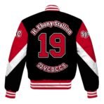 Elite Delta Sigma Theta "H. Ebony Stallion" Varsity Jacket – Black, Crimson & White - Image 2