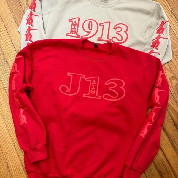 Delta Sigma Theta "J13" & "1913" Founding Year Crewneck Sweatshirts